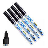 Caneta Paint Marker Marcador Industrial Permanente Branco C4 Cor Preto