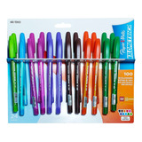 Caneta Paper Mate Kilometrica 24 Unid 1 0mm Cores Sortidas Cor Do Exterior Transparente
