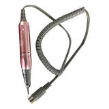 Caneta Para Motor Porquinho Lixadeira Elétrica Nail Drill Cor Rosa