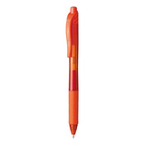 Caneta Pentel 0 7 Energel Bl107 Laranja Retrátil