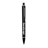 Caneta Personalizada Com Logo-texto Impressão Colorida Kit 100 Unidades -Preta-