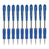 Caneta Pilot Super Grip 0 7mm Azul Kit Com 10