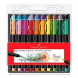 Caneta Pincel Brush Pen 20 Cores Supersoft Faber Castell