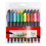 Caneta Pincel Brush Pen 20 Cores Supersoft Faber castell