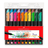 Caneta Pincel Brush Pen 20 Cores Supersoft Faber Castell