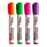 Caneta Pincel Marcador Quadro Branco 4 Cores Colorido