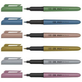 Caneta Pincel Metálica Cis Brush Metallic Kit Com 6 Cores