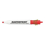 Caneta Pincel Quadro Branco Mp 619 Masterprint Cor Vermelho