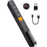 Caneta Pointer Usb Recarregável Sem Fio Laser Presenter