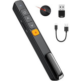 Caneta Pointer Usb Recarregável Sem Fio Laser Presenter