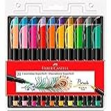 Caneta Ponta Pincel Lettering Faber Castell Supersoft Brush 15 0720SOFT 20 Cores Multicor