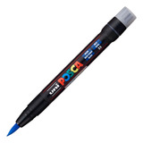 Caneta Posca Uni ball Pcf 350 Brush Pen Cor Azul
