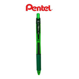 Caneta Retrátil Energel X 0 5mm Verde Pentel