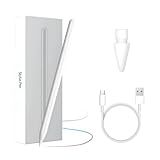 Caneta S Pen Universal Com Palm Rejection Compatível Com IPad E IOS Ponta Reserva E Cabo USB