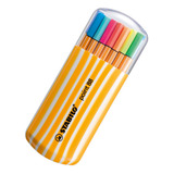 Caneta Stabilo 8820 02 Point Zebrui Estojo Com 20 Cores 0 4mm Sertic