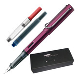 Caneta Tinteiro Lamy Al Star Aluminium Purple M Conversor Color Da Tinta Azul