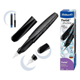 Caneta Tinteiro Twist Structure Black Preta Conversor