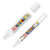 Caneta Tipo Posca Marcador Permanente Em Tecido 2u 15mm 2mm Cor Branco