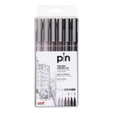 Caneta Uni Pin Nankin Pt cz cz Claro 6 Unidades Uni Ball