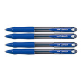 Caneta Uniball Laknock 1 0 Azul Cx C 4 Unidades