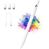 Canetas Active Stylus Para Telas Sensíveis Ao Toque Com Design Magnético Lápis De IPad Universal Recarregável Caneta Stylus De Ponta Fina Para IPad Pro Air Mini IPhone Samsung IOS Android Tablets Escrita E Desenho Branco
