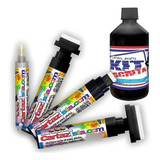 Canetas Para Cartaz Canetão Pincel Ponta Grossa 4uni Tinta Cor Preto