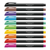 Canetinha Hidrográfica Supersoft Brushpen Faber C 10 Cores