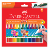 Canetinha Triangular Jumbo 24 Cores Faber castell 15 0224j