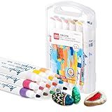 Canetinhas De Pintura De Tinta Acrílica 12 Cores- Caneta Acrilica Para Madeira- Vidro- Cerâmicas- Artesanato- Tecido- Plástico- Marcador Acrilico Para Pintura- Acrylic Markers -12 Cores-