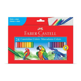 Canetinhas Faber castell 24 Cores Regular Hidrocor Lavável