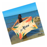 Canga Saída De Praia Personalizada Com Nome Modelo 57