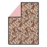 Canga Toalha Saída De Praia Atoalhada Camesa Luxo Cor Paisley Rose Desenho Do Tecido Florido Tamanho 100 140