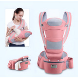 Canguru Qinhu Seguro Ergonômico C Apoio Na Cintura Pronta Cor Rosê