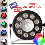 Canhão 10 Leds Rgb w Profissional Com Dmx Strobo E Efeitos De Luz Para Festas Marca Lorben