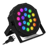 Canhão De Luz Refletor Globo 18 Leds Rgb Strobo Dmx Bivolt