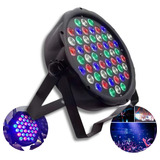 Canhão Led Refletor Par 64 Slim 54 Leds 3w Rgbwy Dmx Strobo