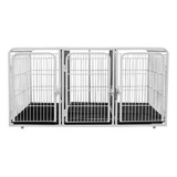 Canil Gatil Gaiola 3 Lugares Horizontal Pet Shop Veterinária