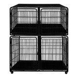 Canil Gatil Gaiola Modular 4 Lugares P Petshop Veterinária