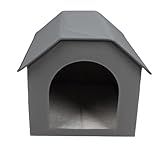 Canil Interno E Externo Para Cães Canil Para Todas As Estações Colchão De Nylon De Dupla Face Para Filhotes Cinza 
