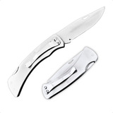 Canivete Diamante Grande Bolso Aço Inox Presilha Trava Clip