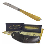 Canivete Escama De Peixe Dourado Gift Box bainha Corneta