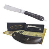 Canivete Pica Fumo Lâmina Larga Gift Box bainha Corneta Cor Preto
