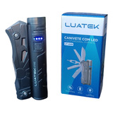 Canivete Serra Multifuncional C Lanterna Led Power Bank Usb