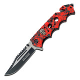 Canivete Tac Force Red Skull Camo Tf 809rd Master Cutlery