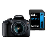 Canon Eos Rebel T7 S18 55 Is Ii Kit Lexar Blue 64g