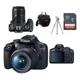 Canon Eos T7 Com Lente 18 55mm Bolsa tripé cartão 64gb Nf