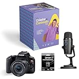 Canon Kit Criador De Conteúdo Pro Com Câmera Digital EOS Rebel SL3 E Lente EF S 18 55mm Microfone Boya BY PM500 E Cartão De Memória Lexar Professional Silver 256GB