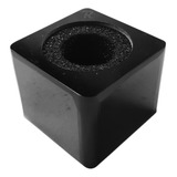 Canopla Acrilico Preto Com Espuma Interna Microfone De Mão