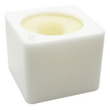Canopla Em Acrilico Branco Microfone Espuma Interna Branca