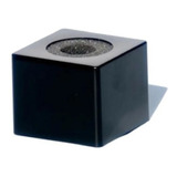 Canopla Quadrada P Microfone Acrílico Preto